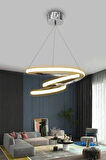 Renkli Krom Kaos LED Avize, Modern Sarkıt Lamba, 30x70 cm, Ayarlanabilir Işık, Salon, Oturma Odası, Yatak Odası Aydınlatması