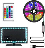 Arkası Ambians Rgb Led Seti Usb'li Kumandalı 3 Metre CT-4566