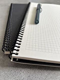 Tanıtım Kareli Spiralli Defter, A4 Boyut (21x29,7 cm), 60 Yaprak, 90gr. Ivory Kağıt, Ofis İçin İdeal, Planlayıcı (Siyah Kapak)