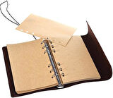 Vintage doldurulabilir notebook, birinci sınıf PU-Deri klasik kabartmalı Trl Journal günlük boş sayfa ve retro kolye ucu