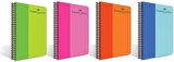 Renkli Spiralli Defter, A4, 80 Yaprak,70g Kağıt, Kareli, 500 Mikron PP Kapak, PET Spiralli, Asorti Renkler, Dayanıklı ve Kullanışlı