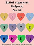 Şeffaf Renkli Yapışkanlı Not Kağıdı Kalpnot (Gül 2)