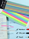 Sticky Notes Şeffaf Renkli Yapışkan Not Kağıtları Uzun Şeritler (Renk 1)