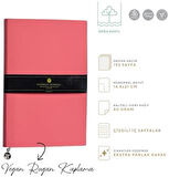 Rugan Esnek Kapak Çizgili Defter, 14.8x21 cm -Mercan