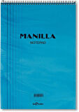 Color 41300/2 Manila Notepad Yumuşak kapak, 1.hamur kağıt Spiralli, Mavi
