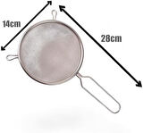 Saplı Paslanmaz Çelik Süzgeç, Büyük Boy Metal Süzgeç 28 * 14 Cm - Estetik ve Dayanıklı: Saplı Paslanmaz Çelik Süzgeç - Büyük Boy Metal Süzgeç ile Mutfakta Filtreleme İşlerini Kolaylaştırın!