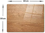 Cam Kesme Tahtası - Cam Kesme Tablası | Retro Ahşap Görünümlü | (30cm X 40cm)