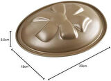 Oetker Motivbackform Osterei 350 ml, ovale Backform für einen Oster-Kuchen aus der Serie Goldiges Ostern (Farbe: Gold), Menge: 1 Stück