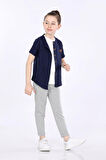 Mornio Erkek Çocuk Gömlek-T-shirt ve Pantolon 3 lü Takım VF24KMR5102122
