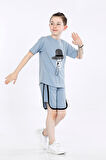 Mornio Erkek Çocuk T-shirt ve Şort 2 li Takım VF24KMR5103132