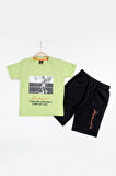 Barkod Kids %100 Pamuk İkili Takım T-shirt ve Kapri Erkek Çocuk HLK5060176