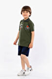 Mornio Erkek Çocuk Polo Yaka  Lacost Kumaş Tişört ve Kot Şort  İkili Yazlık Takım MRN5111314VF