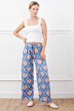 Go Veform Desenli Kadın Pantolon Mavi ZN5017