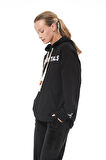 Go Veform Kapüşonlu Kanguru Cep Kadın Sweatshirt Siyah ZN5028