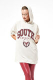 Go Veform Kapüşonlu Oversize Kadın Sweatshirt Bej ZN5029