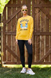 Go Veform Kadın Baskılı Sweatshirt Sarı ZN5048