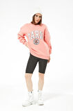 Go Veform Kadın Paris Baskılı Üç İplik Sweatshirt Yavruağzı  Yavruağzı ZN5107