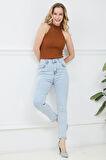 Go Veform Kadın Slim Fit Kot Pantolon Buz Mavisi ZN5111