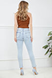 Go Veform Kadın Slim Fit Kot Pantolon Buz Mavisi ZN5111
