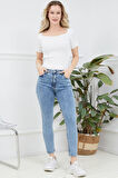 Go Veform Kadın Slim Fit Kot Pantolon Kot Mavisi ZN5111