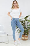 Go Veform Kadın Slim Fit Kot Pantolon Kot Mavisi ZN5111