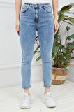 Go Veform Kadın Slim Fit Kot Pantolon Kot Mavisi ZN5111