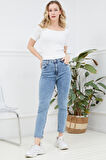 Go Veform Kadın Slim Fit Kot Pantolon Kot Mavisi ZN5111