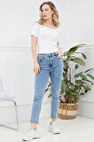 Go Veform Kadın Slim Fit Kot Pantolon Kot Mavisi ZN5111
