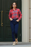 Go Veform Kadın Slim Fit Kot Pantolon Koyu Lacivert ZN5111