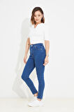 Go Veform Kadın Slim Fit Kot Pantolon Lacivert ZN5111