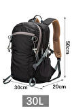 Outdoor Bisiklet ve Yürüyüş Sırt Çantası (30 Litre Kapasiteli) Saks DSC1782