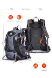Outdoor Kamp ve Yürüyüş Sırt Çantası (30 Litre Kapasiteli) Turuncu 9742