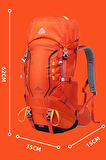 Outdoor Kamp ve Yürüyüş Sırt Çantası (35+5 Litre Kapasiteli) Siyah 8109