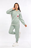 Kız Çocuk Üç İp Şardonlu Kışlık Eşofman Takımı Mint MRN71118