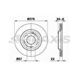 Mercedes Fren Diski On Vaneo 414 02>05 - Braxıs Ae0511
