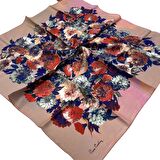 Pierre Cardin Tivil Pudra Çiçek Desenli  İpek Eşarp 7642438-961