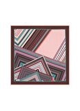 Aker Eşarp Bordo Kadın Geometrik Desenli Polyester Eşarp