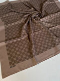 Aker Kahverengi Elegance Monogram Eşarp 1090500-932
