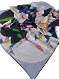 Bosphorus Çift Taraflı  Tivil %100  İpek (Silk) Eşarp 90 X 90  - 8381712-922
