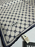 Logo Desenli Twill İpek  Eşarp - İlkbahar - Yaz- 8981713-922