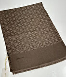 Elegans Monogram Şal-75 X 190-090700-932  Kahverengi