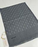 Elegans Monogram Şal-75 X 190-090700-971 Gri