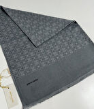 Elegans Monogram Şal-75 X 190-090700-971 Gri