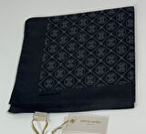 Elegans Monogram Eşarp - 1090750 -913 Füme