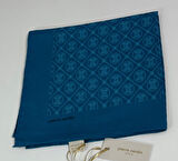 Elegans Monogram Eşarp - 1090750 -923 Petrol