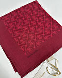 Elegans Monogram Eşarp - 1090750 -941 Bordo