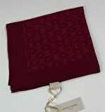 Elegans Monogram Eşarp - 1090750 -941 Bordo