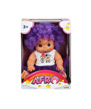 Afro Bebek Kıvırcık Saçlı 23 cm 23488 Mor