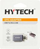 HY-XO10 Gümüş USB F to MicroUSB M Metal Gövdeli OTG Çevirici