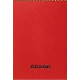 Kareli Defter  Not Defteri Spiralli A5 Sert Karton Kapaklı Sarı Kağıtlı Bloknot 80 Yaprak, Kırmızı